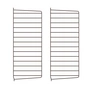 String - Échelle murale pour String Étagère 75 x 30 cm (lot de 2), marron foncé