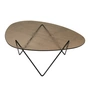 Gubi - Pedrera Table basse, noir semi mat / verre structuré bronze