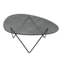 Gubi - Pedrera Table basse, noir semi mat / verre structuré smoke