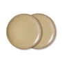 HKLiving - 70's Assiette, Ø 22 cm, grit (lot de 2)
