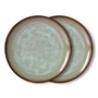 HKLiving - 70's Assiette, Ø 27,5 cm, contrast (set de 2)