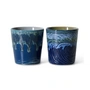 HKliving - 70's Van Gogh Tasse à café, 230 ml, starry night (set de 2)