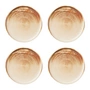 HKliving - Chef Ceramics Assiette, Ø 20 cm, rustic cream/brown (set de 4)