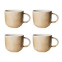 HKliving - Chef Ceramics Gobelets, 320 ml, rustic cream/brown (set de 4)