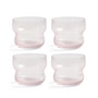 & klevering - Petal Verre à boire 150 ml, rose (set de 4)