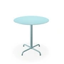 HOUE - Pico Table de jardin, Ø 74 cm, piétement 4 étoiles, bleu glacier