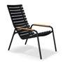 HOUE - ReCLIPS Outdoor Fauteuil de détente, noir / bambou