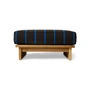 HKliving - Tabouret d'extérieur, teck / burnt sky