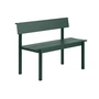 Muuto - Linear Steel Banc avec dossier, 110 cm, vert foncé