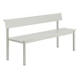 Muuto - Linear Steel Banc avec dossier, 170 cm, gris