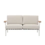 Muuto - Settle Outdoor Canapé 2 places, gris / gris (tissu Laze 1)