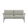 Muuto - Settle Outdoor Canapé 2 places, vert / vert foncé (tissu Ribbed Weave 2)