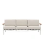 Muuto - Settle Outdoor Canapé 3 places, gris / gris (tissu Laze 1)