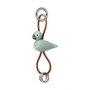 Kay Bojesen - Porte-clés oiseau, métal, cuir naturel vert