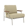 Muuto - Settle Outdoor Lounge Chair, beige / gris (tissu Delta 25)