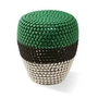 POLSPOTTEN - Dot Tabouret, rayé, vert foncé
