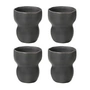 Broste Copenhagen - Tasses « Limfjord » 350 ml, gris foncé (lot de 4)
