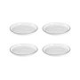 Broste Copenhagen - Assiettes d'accompagnement « Salt », Ø 13,8 cm, blanc / noir (lot de 4)