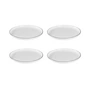 Broste Copenhagen - Assiettes à dessert « Salt », Ø 18 cm, blanc / noir (lot de 4)