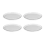 Broste Copenhagen - Assiette à petit-déjeuner « Salt », Ø 22 cm, blanche / noire (lot de 4)