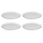 Broste Copenhagen - Assiettes plates « Salt », Ø 28 cm, blanches / noires (lot de 4)