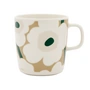 Marimekko - Oiva Unikko Tasse à anse, 400 ml, blanc / beige / sable clair / vert foncé
