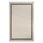 Fatboy - Carpretty Tapis d'extérieur, Grand, Check Border, 200 x 300 cm, anthracite / crème