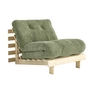 Karup - Roots Fauteuil-lit 90 cm, pin naturel / kaki green (553)