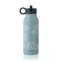 LIEWOOD - Gourde Falk, 350 ml, « Race cars » / bleu plage