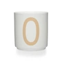Design Letters - Tasse en porcelaine AJ O, beige / blanc