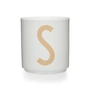 Design Letters - Tasse en porcelaine AJ, taille S, beige / blanc