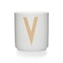 Design Letters - Tasse en porcelaine AJ V, beige / blanc