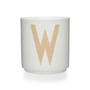 Design Letters - Tasse en porcelaine AJ W, beige / blanche