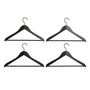 HAY - Smooth Coat Cintres à barre fine, noirs (lot de 4)