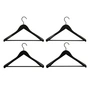 HAY - Smooth Coat Cintres à barre large, noirs (lot de 4)