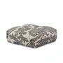 OUT Objekte unserer Tage - Pouf « Sander » grand format, bleu pétrole/blanc (Tiger Mountain Col. 003 par Dedar)