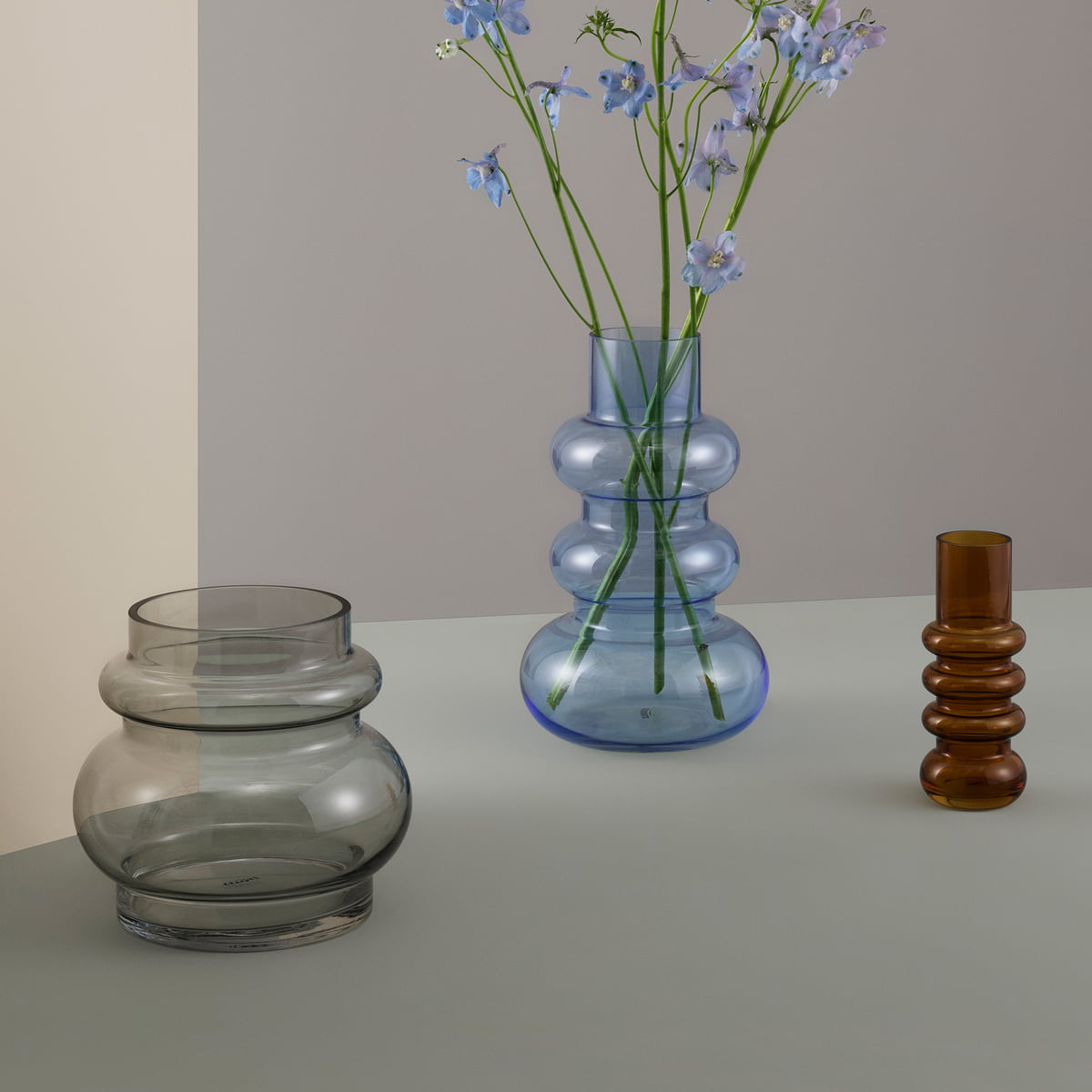 Сопряжение ваза. Normann Copenhagen ваза 1970 зеленый.
