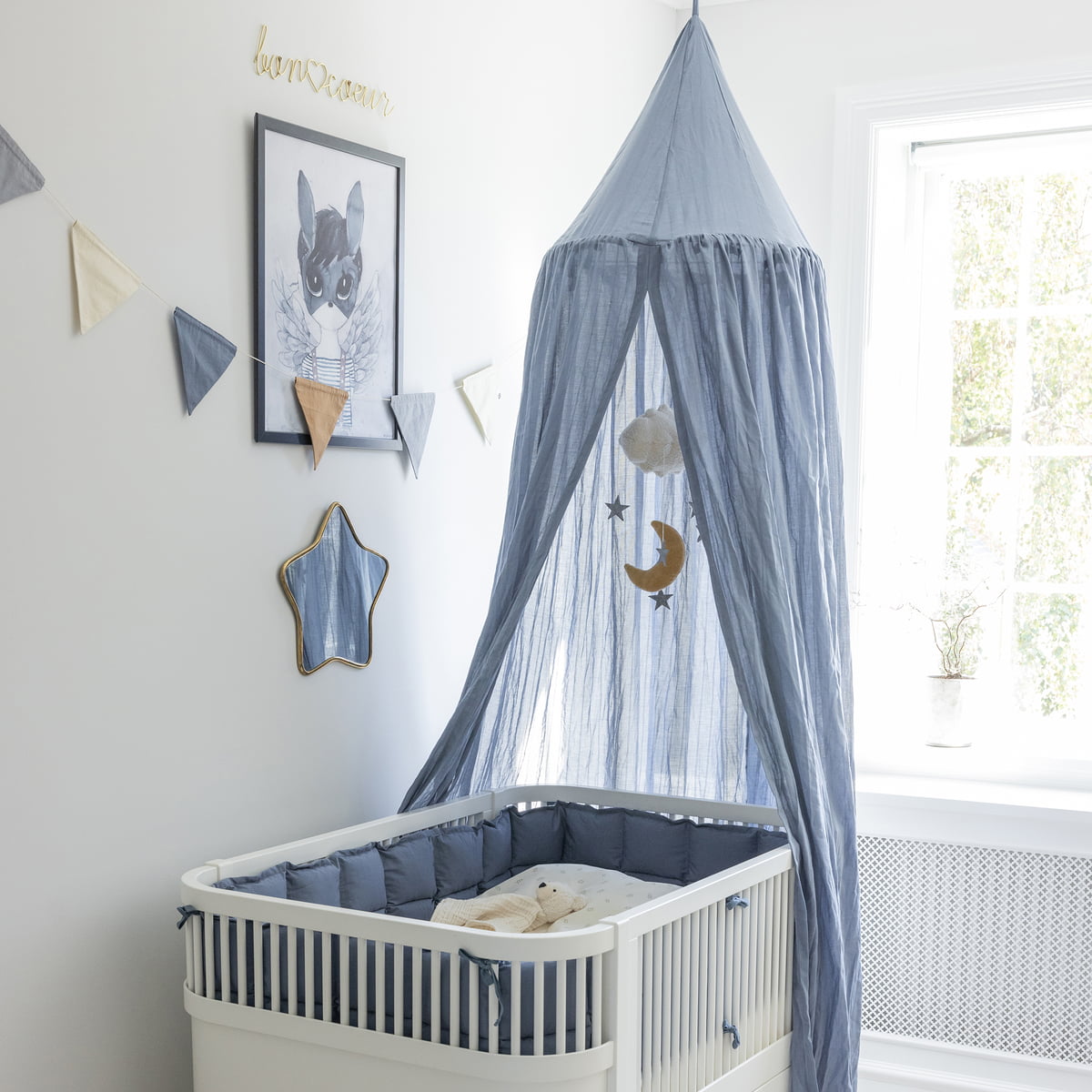 Ciel de lit de Sebra en powder blue