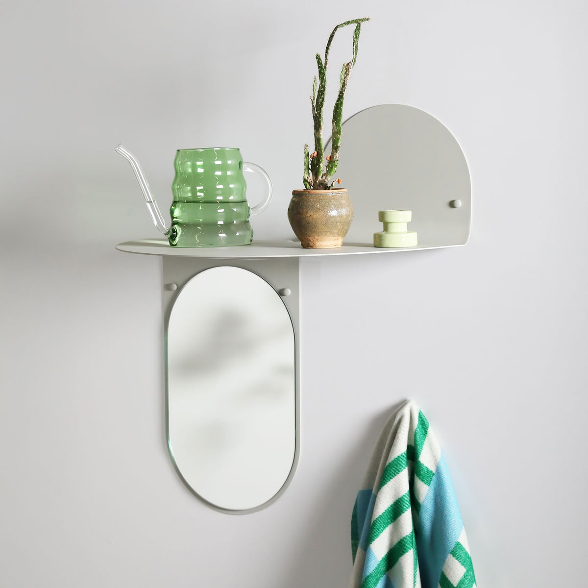 Flip Miroir, 53 x 63 cm, gris de & klevering
