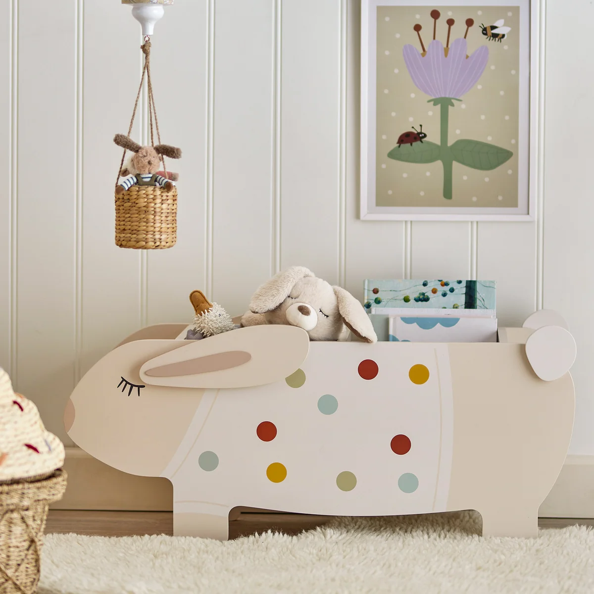 Bloomingville Mini - Présentoir de livres Villja, blanc