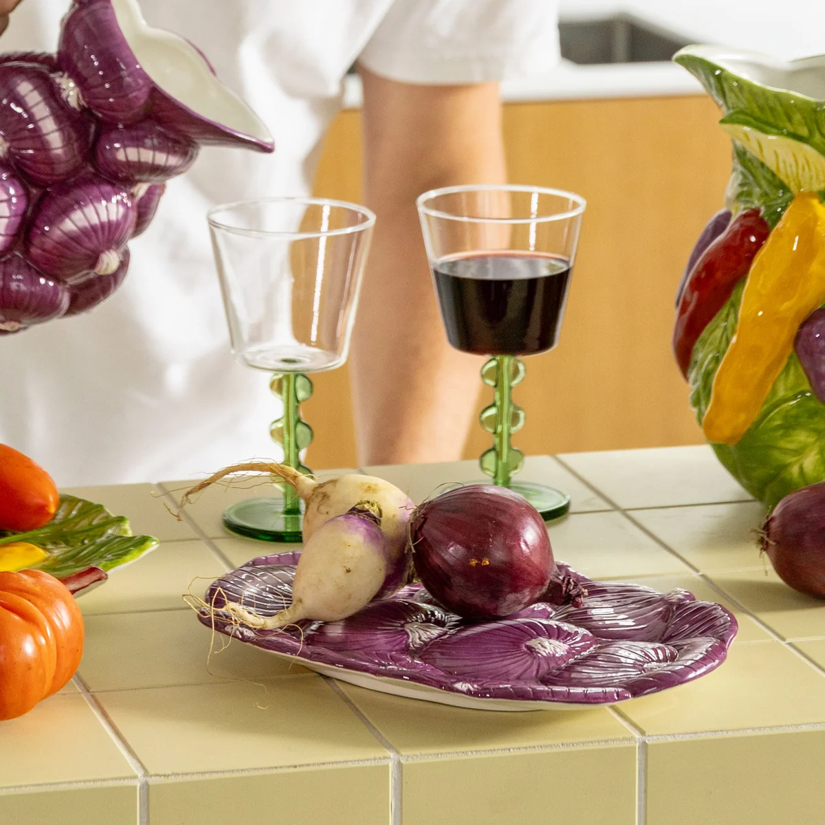 & klevering - Petal Verre à boire 200 ml, vert (set de 2)