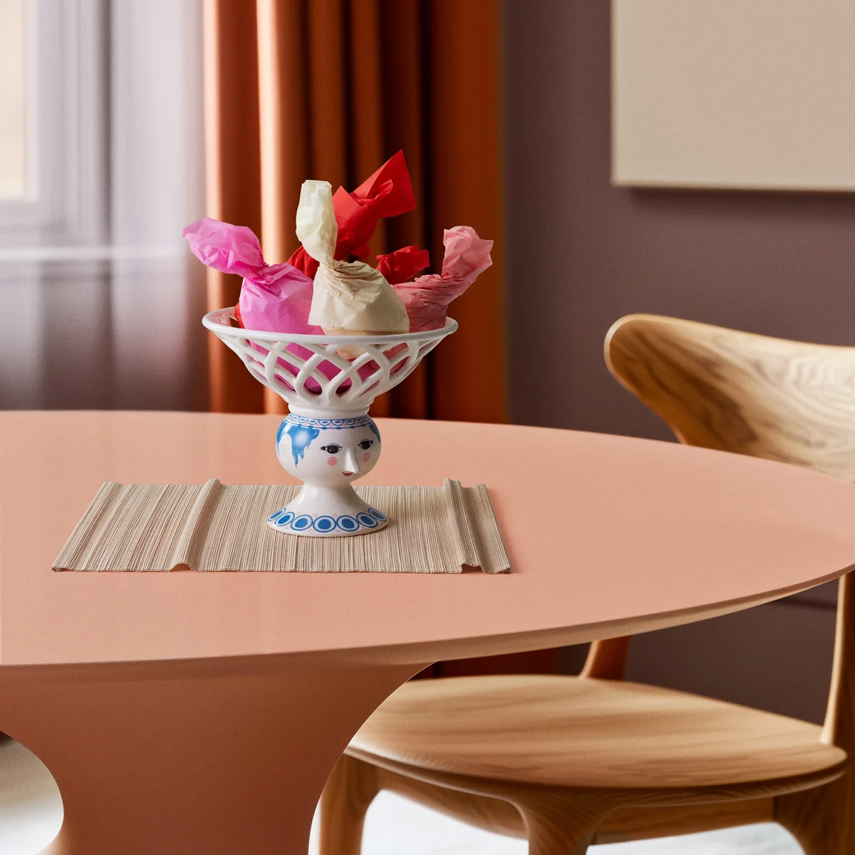 Bjørn Wiinblad - Dora Coupe à fruits sur pied, Ø 25 cm, bleu