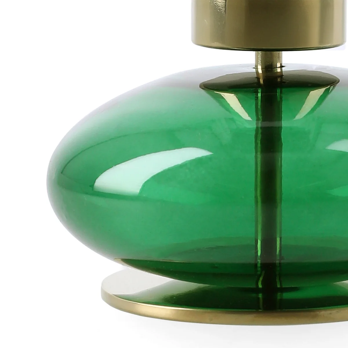 Holmegaard - Bubble Bougeoir, H 8 cm / vert