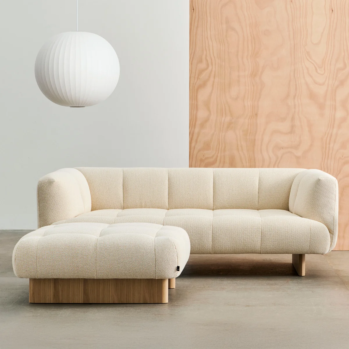 HAY - Quilton Lift Ottoman, chêne / ocre blanc (Tartaglia 857)