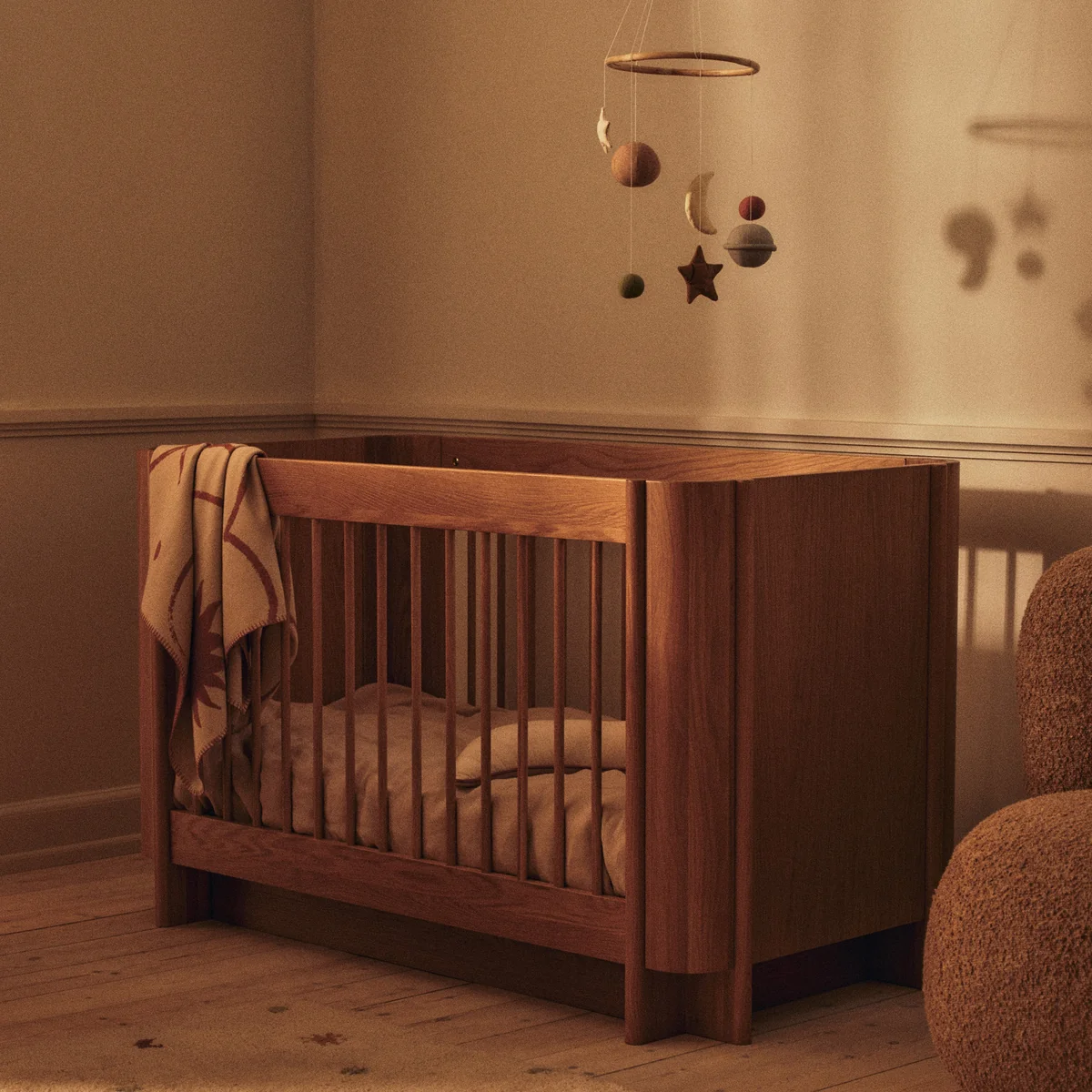 Ferm Living - Tilu Lit bébé, 68 x 129 cm, chêne naturel