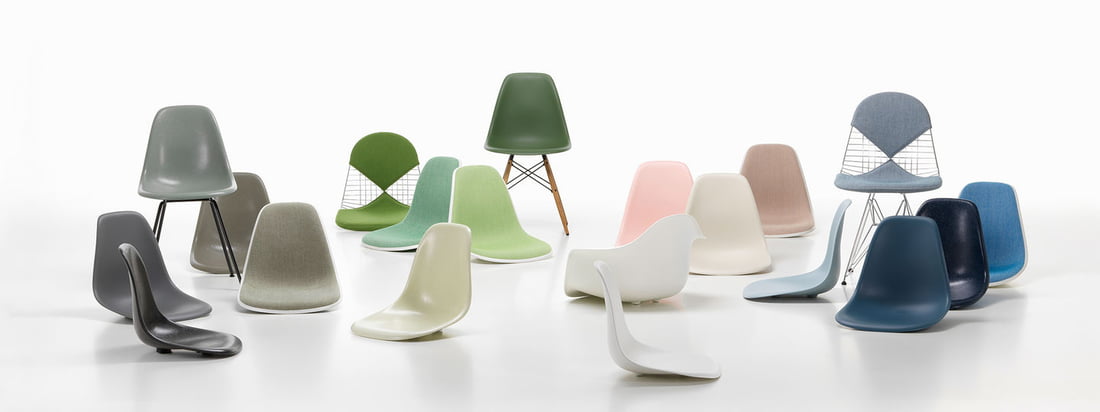Vitra - Collection de chaises en plastique Eames - Bannière