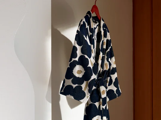 Marimekko - Unikko peignoir, blanc cassé / sage