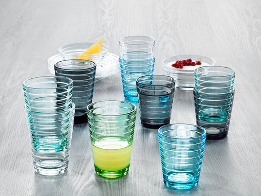 La simplicité fonctionnelle et intemporelle des verres de la série Aino Alto d'Iittala est encore aujourd'hui moderne et contemporaine.