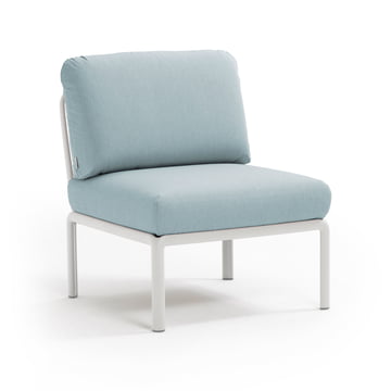 Nardi - Komodo Canapé modulable élément central, blanc / bleu glacier