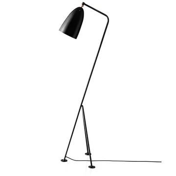 Noir Gräshoppa Lampadaire GM1 de Gubi